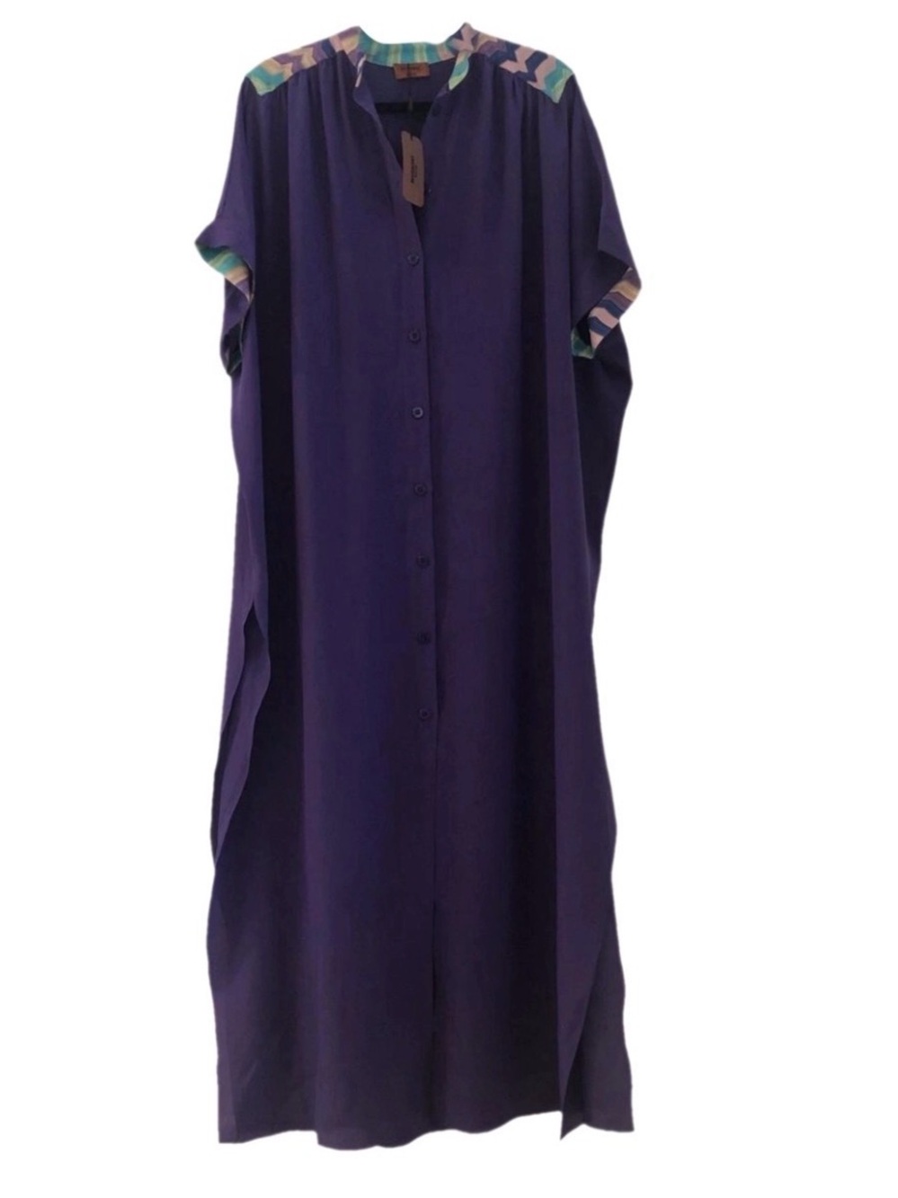 Missoni Mare Oversized Purple Silk Maxi Dress Size IT 40  New with tags